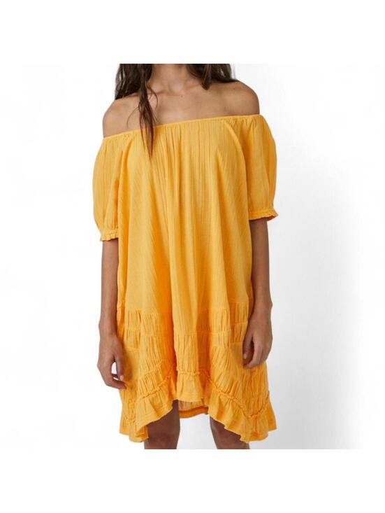 Free People Dresses & Skirts - Free People Bird of Paradise So Scenic Yellow Mini Dress ☀️